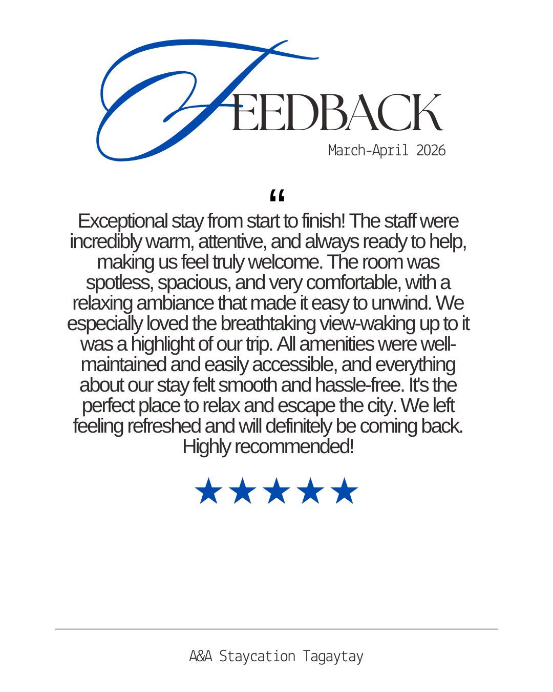 5-star guest review